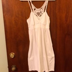 White lace racer back babydoll dress